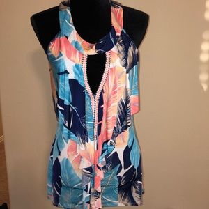 Tropical print Venus tank top - size M